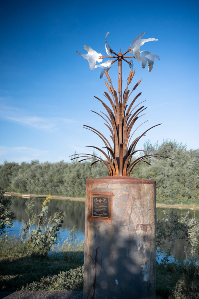 Cattails and Geese by Charles Ringer River's Edge Trail Art