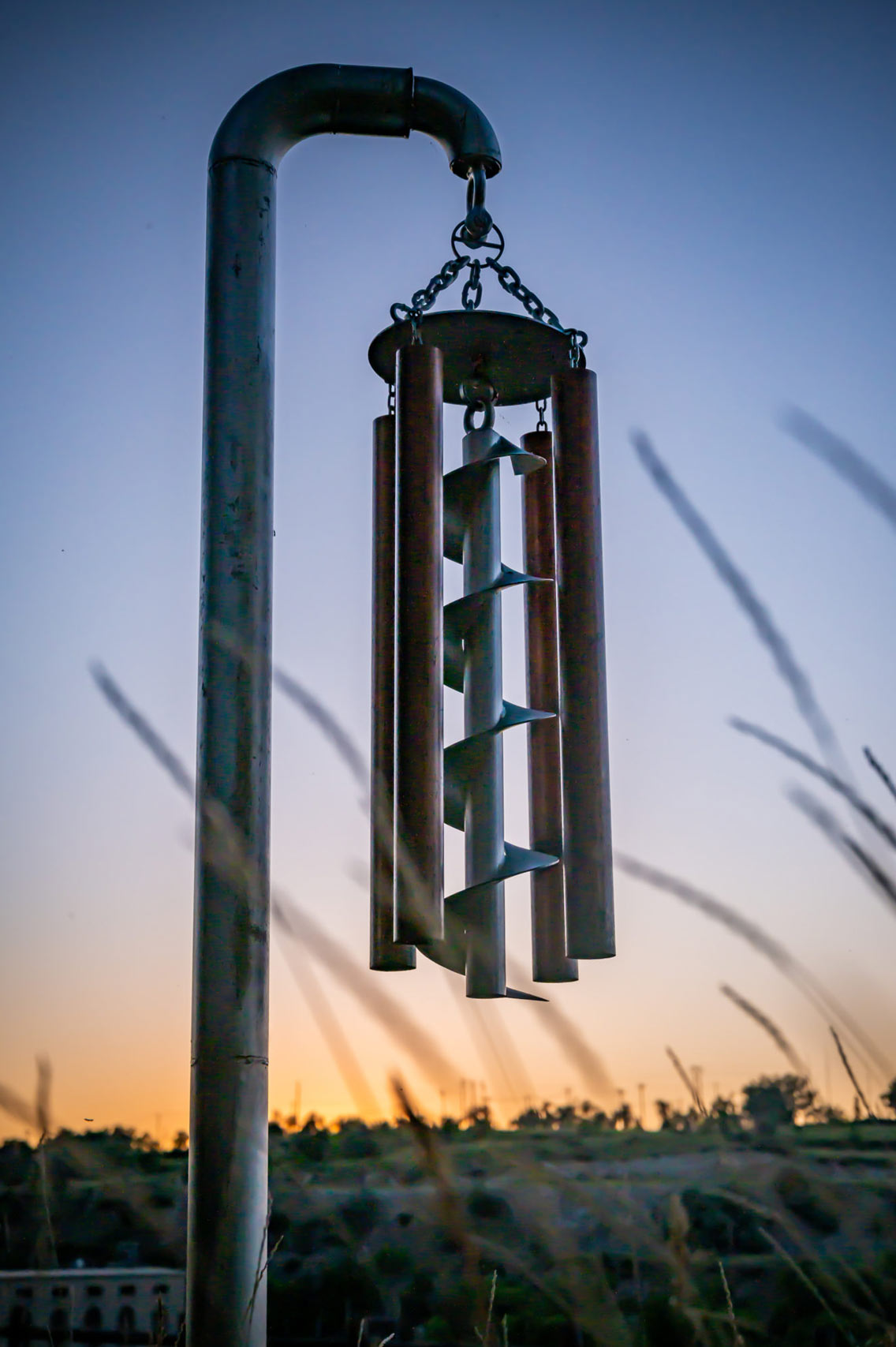 Wind Chime Art Along the Trail